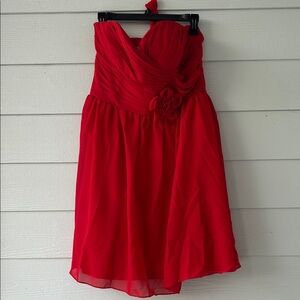 JJs House Vibrant Red Strapless Dress